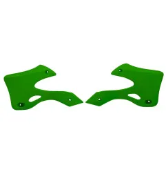 RACETECH Radiator Shrouds - Green Kawasaki for KAWASAKI KX 125, KX 250 1999-2002