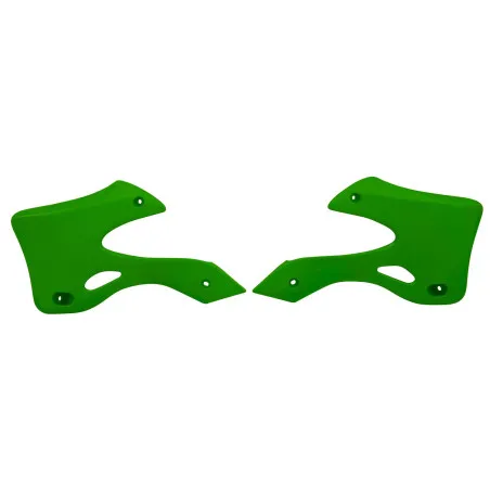 RACETECH Radiator Shrouds - Green Kawasaki for KAWASAKI KX 125, KX 250 1999-2002