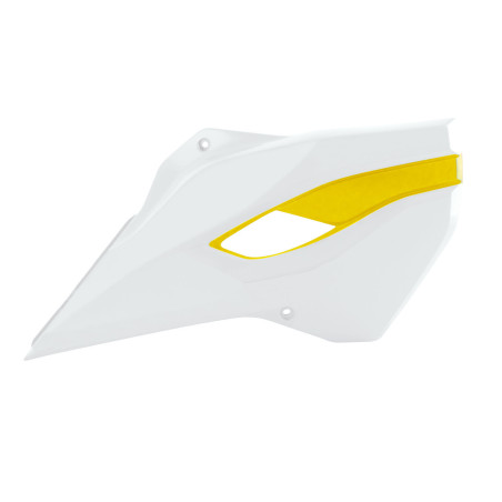 RACETECH Kühlerspoiler - weiß/gelb für HUSQVARNA FC, FE, TC, TE 125, 250, 300, 350, 450, 501 2014-2017