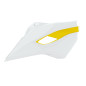 Ouïes de radiateur RACETECH - blanc/jaune pour HUSQVARNA FC, FE, TC, TE 125, 250, 300, 350, 450, 501 de 2014 à 2017