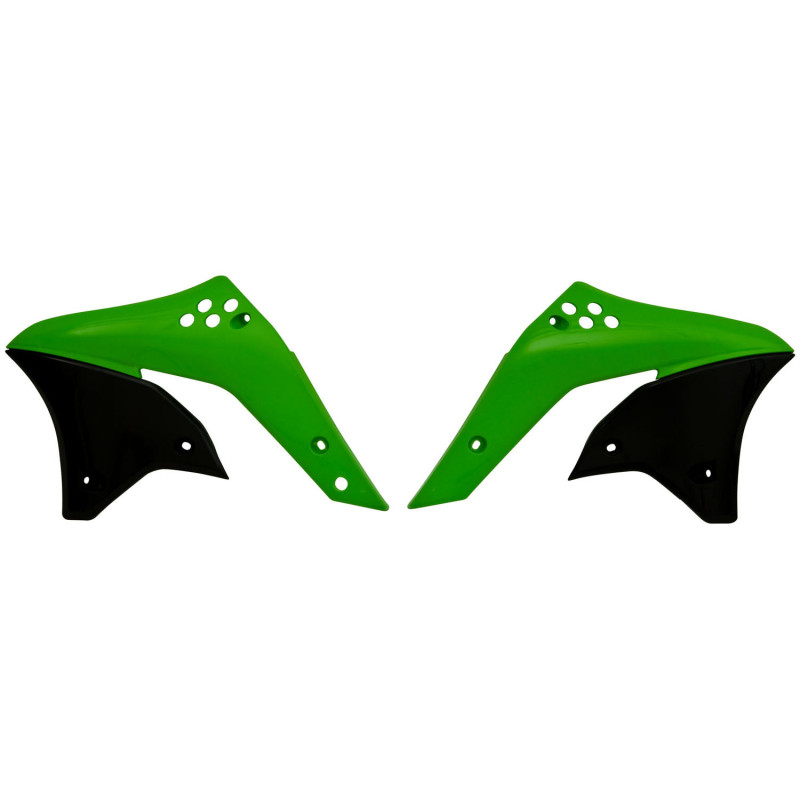 RACETECH Radiator Shrouds - Green Kawasaki/black for KAWASAKI KXF 250 2006-2008 RACETECH Radiator Shrouds - Green Kawasaki/black for KAWASAKI KXF 250 2006-2008