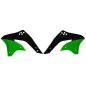 RACETECH Radiator Shrouds - Black/green Kawasaki for KAWASAKI KXF 450 2006-2008