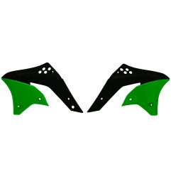 RACETECH Radiator Shrouds - Black/green Kawasaki for KAWASAKI KXF 250 2006-2008