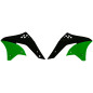 RACETECH Radiator Shrouds - Black/green Kawasaki for KAWASAKI KXF 250 2006-2008