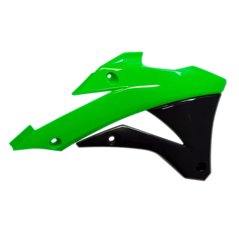 RACETECH Radiator Shrouds - Green Kawasaki/black for KAWASAKI KX 85 2014-2022 RACETECH Radiator Shrouds - Green Kawasaki/black for KAWASAKI KX 85 2014-2022