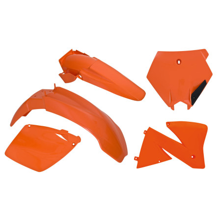 Kit plastiques RACETECH 5 pièces - orange KTM pour KTM EXC, EXCF, SX de 2000 à 2002