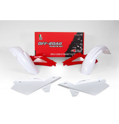 RACETECH Plastikkit 5-teilig - weiß/rot für HUSQVARNA TE 250, TE 310, TE 450, TE 510, WR 125, WR 250, WR 300 2005-2013