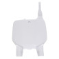 RACETECH Front Number Plate - White for KAWASAKI KX 125, KX 250, KX 500 1994-2002