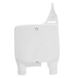 Plaque numéro frontale RACETECH - blanc pour SUZUKI RM 125, RM 250 de 1999 à 2000