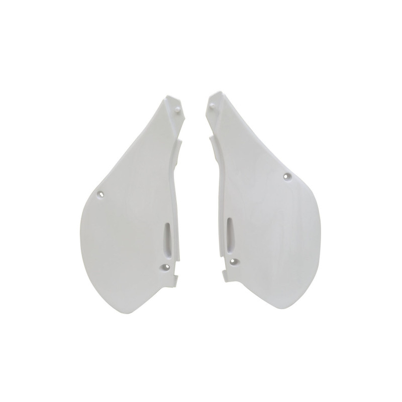 Plaques latérales RACETECH - blanc pour KAWASAKI KX 125, KX 250 de 1999 à 2002