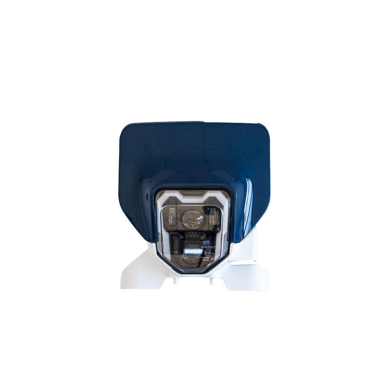 Plaque phare LED complète RACETECH - bleu/blanc pour HUSQVARNA FE 250, FE 350, FE 450, FE 501, TE 250, TE 300 de 2024 à 2026 Plaque phare LED complète RACETECH - bleu/blanc pour HUSQVARNA FE 250, FE 350, FE 450, FE 501, TE 250, TE 300 de 2024 à 2026