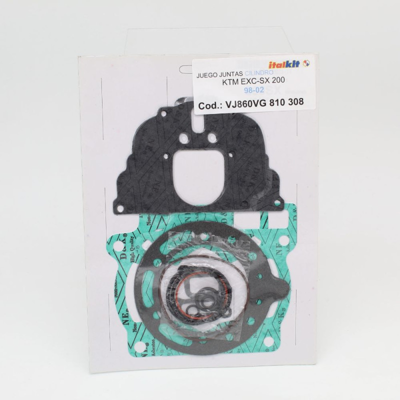 Pochette de joints haut moteur ITALKIT pour KTM EXC 200, SX 200 de 1998 à 2002 Pochette de joints haut moteur ITALKIT pour KTM EXC 200, SX 200 de 1998 à 2002