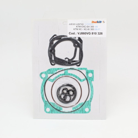 Pochette de joints haut moteur ITALKIT pour KTM EXC 300, SX 300, XCW 300 de 2005 à 2007