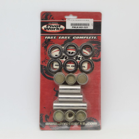 Kit roulements de biellettes de suspension PIVOT WORKS pour HONDA CR 125, CR 250, CR 500 de 1989 à 1990