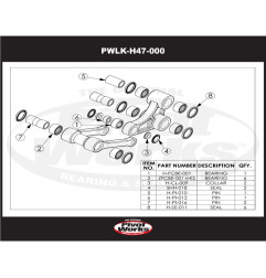 Kit roulements de biellettes de suspension PIVOT WORKS pour HONDA CR 250 1997