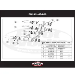 PIVOT WORKS Umlenkhebel-Lagersatz für HONDA CR 500 1993-1994