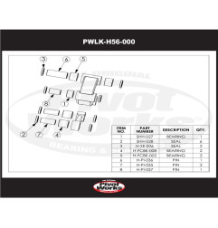 PIVOT WORKS Umlenkhebel-Lagersatz für HONDA XR 400 1998-2004