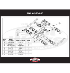 PIVOT WORKS Umlenkhebel-Lagersatz für SUZUKI RM 125, RM 250 2001