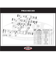 Kit roulements de biellettes de suspension PIVOT WORKS pour HONDA CRF 250 2004