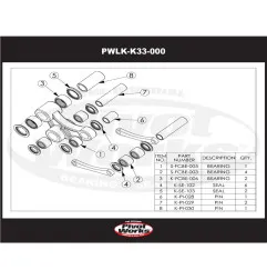 PIVOT WORKS Umlenkhebel-Lagersatz für KAWASAKI KLR 650 1987-2014