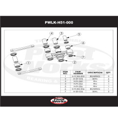 PIVOT WORKS Linkage Bearing Kit for HONDA CR 80 1996-2002