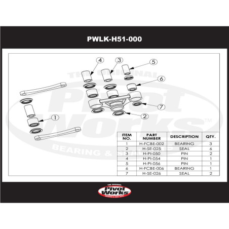 PIVOT WORKS Linkage Bearing Kit for HONDA CR 80 1996-2002