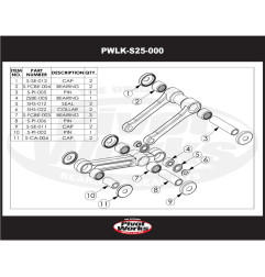 PIVOT WORKS Umlenkhebel-Lagersatz für SUZUKI RM 125 1990
