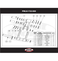 Kit de rodamientos de bieletas PIVOT WORKS para YAMAHA YZF 250 2007