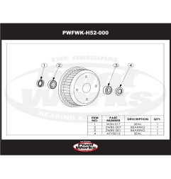 PIVOT WORKS Front Wheel Bearing Kit for HONDA TRX 200 1986-1988