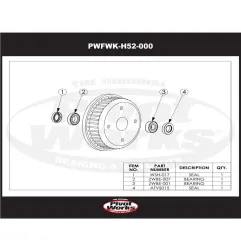 PIVOT WORKS Radlager-Satz vorne für HONDA TRX 200 1986-1988