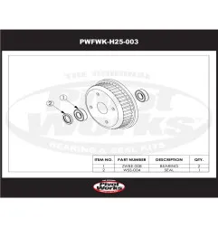 PIVOT WORKS Radlager-Satz vorne für HONDA TRX 200 1990-1991