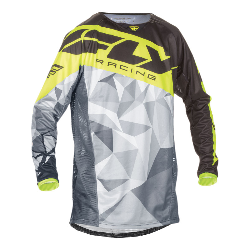 FLY RACING Kinetic Jersey - black/hi-vis yellow Crux