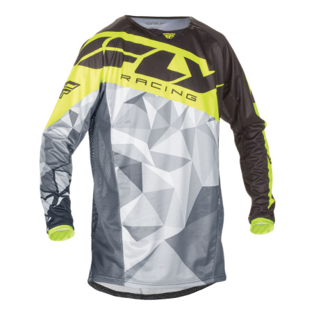 Maillot FLY RACING Kinetic - noir/jaune fluo Crux