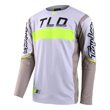 Maillot TROY LEE DESIGNS SE Pro - Grid gris brume/jaune fluo
