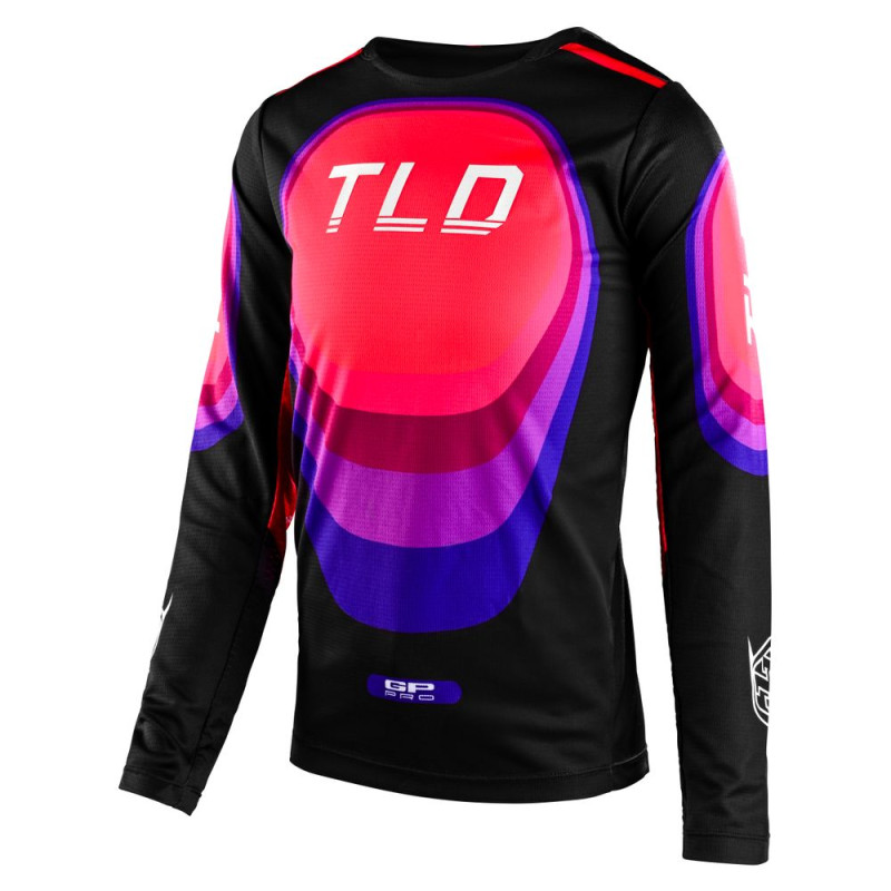Camiseta infantil TROY LEE DESIGNS GP Pro - Reverb negro/rojo flúor Camiseta infantil TROY LEE DESIGNS GP Pro - Reverb negro/rojo flúor