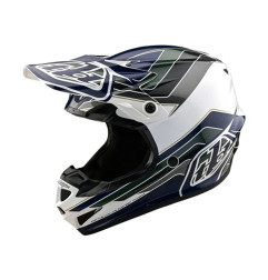 Casque TROY LEE DESIGNS SE4 Polyacrylite Block - anthracite/bleu marine