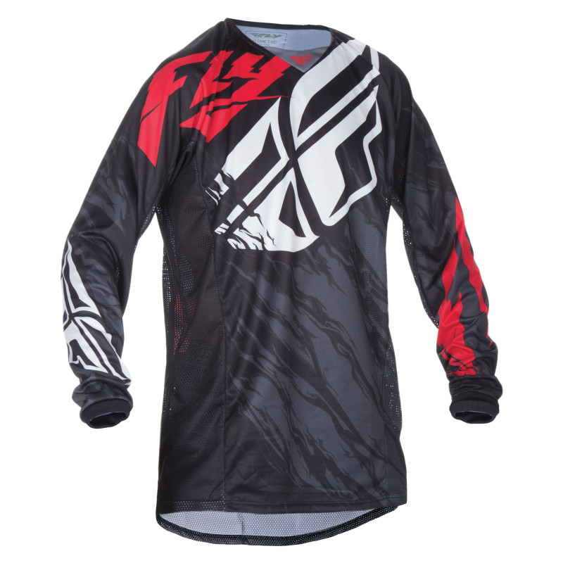 FLY RACING Kinetic Jersey - Schwarz/Rot Relapse
