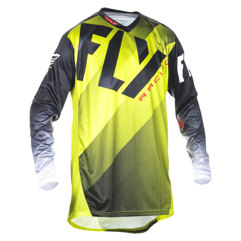 Maillot FLY RACING Lite - vert citron/noir/blanc