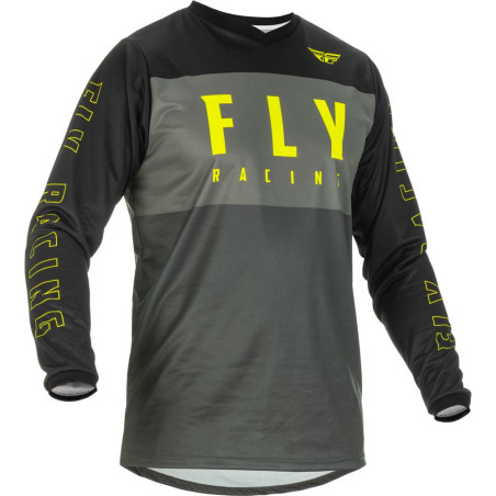 Maillot FLY RACING F-16 - gris/noir/jaune fluo