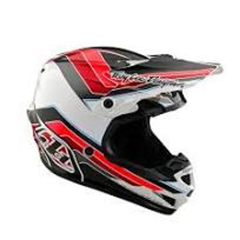 TROY LEE DESIGNS SE4 Polyacrylite Block Helmet - charcoal/red