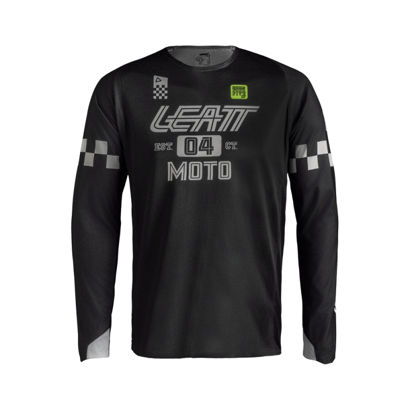 Maillot LEATT Moto 4.5 Enduro X-Flow - Speed noir