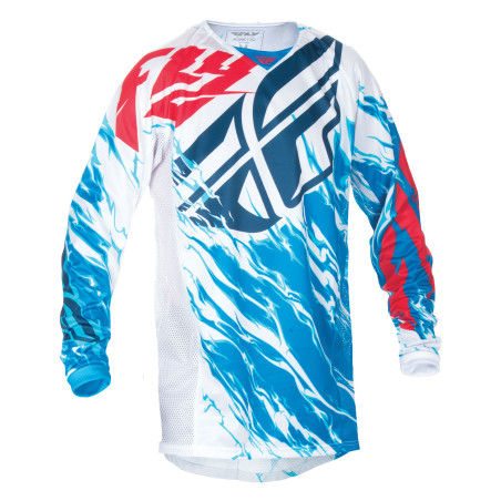 FLY RACING Kinetic Jersey - Rot/Weiß/Blau Relapse