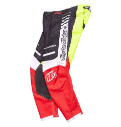 Pantalón TROY LEE DESIGNS GP Pro Blends - blanco/rojo flúor