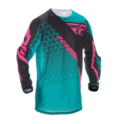 FLY RACING Mesh Jersey - teal/pink/black