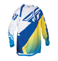 Maillot FLY RACING Evo - bleu/jaune/blanc