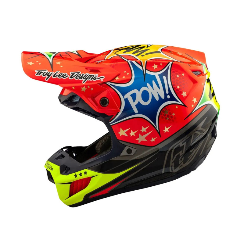 Casco TROY LEE DESIGNS SE5 ECE Composite Cosmic Explosion - rojo