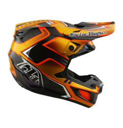 TROY LEE DESIGNS SE5 Carbon Helm - Overspray Schwarz/Gold