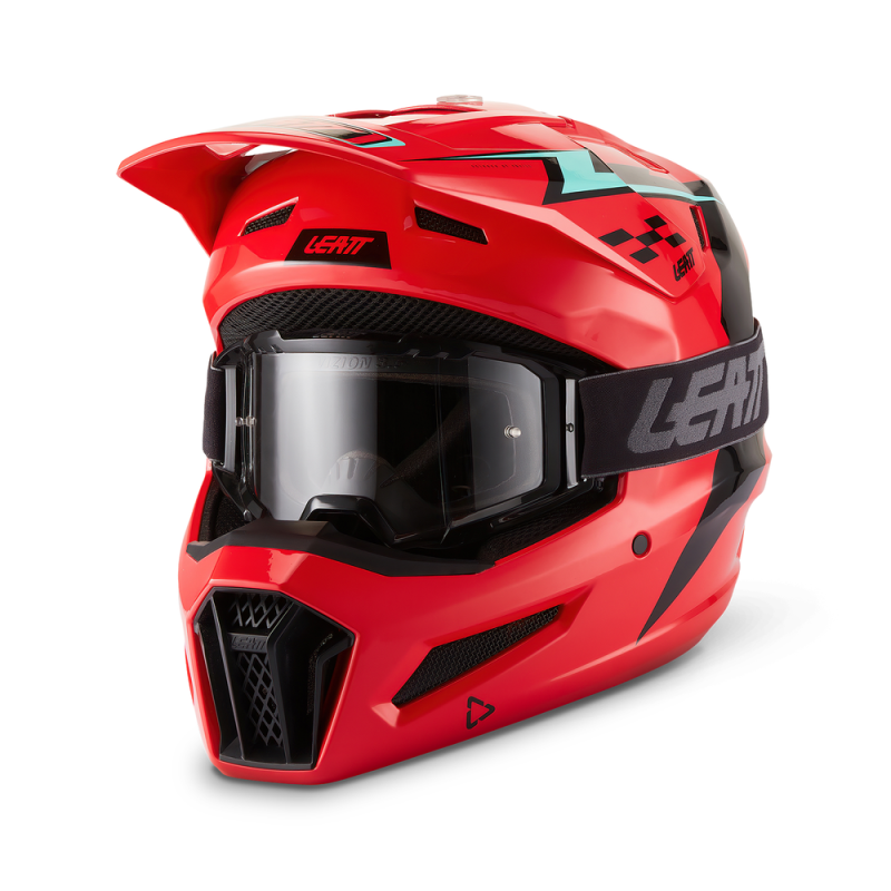 Casque LEATT Moto 3.5 - rouge