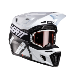 Casque LEATT Moto 9.5 2026 - carbone/blanc