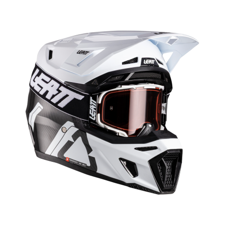 Casque LEATT Moto 9.5 2026 - carbone/blanc